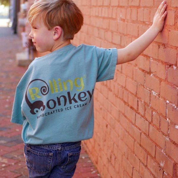 Rolling Monkey | Kids T-Shirt | Green